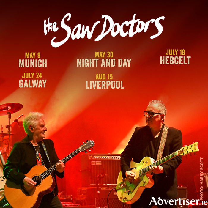 The Saw Doctors will play the Heineken Big Top on Friday, July 24 2026 as part of the Galway International Arts Festival.