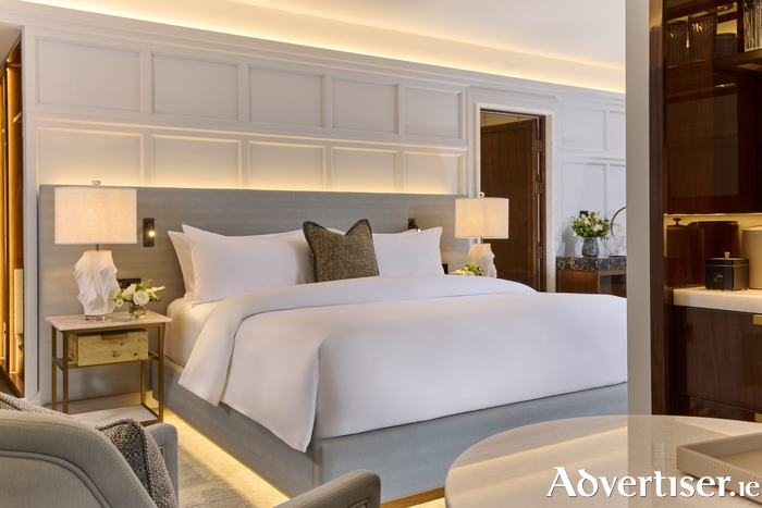 A guestroom in The Hawthorn by Galway Bay.