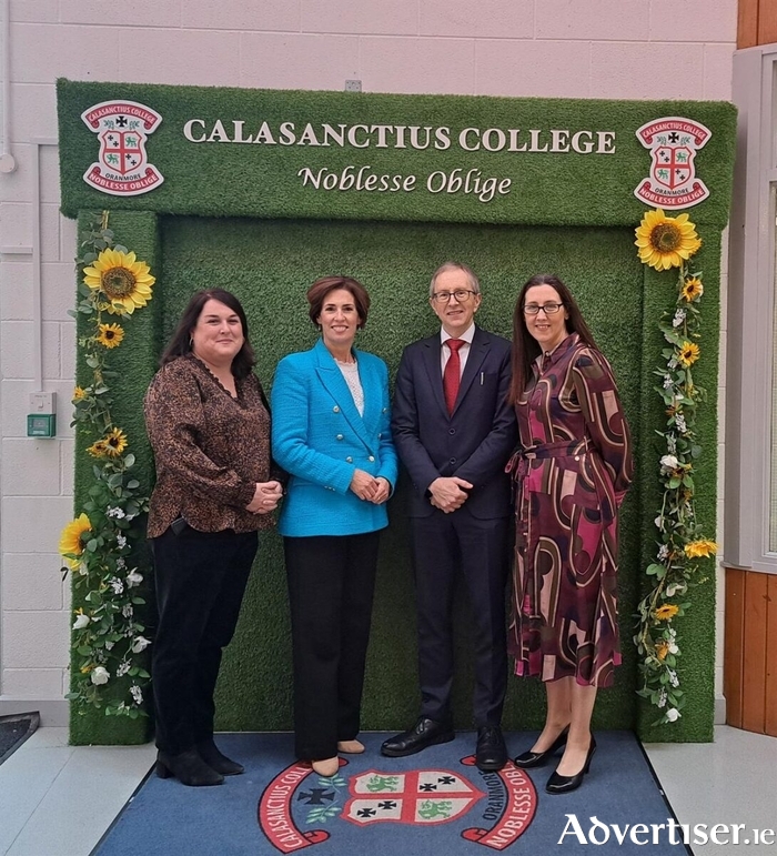 The newly appointed Minister for Education and Youth, Hildegarde Naughton TD, pictured on a recent visit to Calasanctius College, Oranmore.