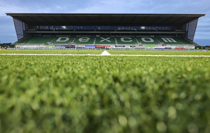 A general view of the new stand which is under construction before the United Rugby Championship match between Connacht and Vodacom Bulls at Dexcom Stadium in Galway. (Photo by Thomas Flinkow/Sportsfile)