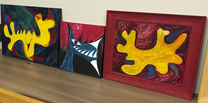 Beata Fijalkowska paints in bold colours.