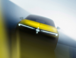 The teased image of the new Opel Astra.