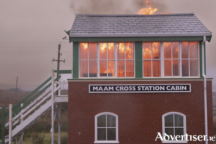 The devastating fire at Maam Cross. Photos: Gerry Kavanagh