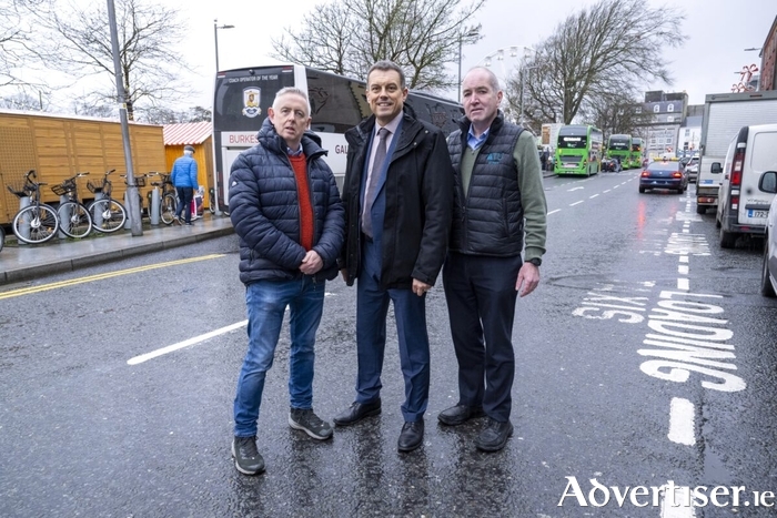 Pictured at the launch of the Christmas Park and Commute Service 2025 are (left to right) Brendan Gallagher, Senior Executive Engineer, Galway City Council, Dean Pearce, Head of Facilities Management and Services, University of Galway, and Se&aacute;n Fahy, Engineering Officer, Atlantic Technological University