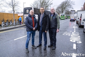 Pictured at the launch of the Christmas Park and Commute Service 2025 are (left to right) Brendan Gallagher, Senior Executive Engineer, Galway City Council, Dean Pearce, Head of Facilities Management and Services, University of Galway, and Se&aacute;n Fahy, Engineering Officer, Atlantic Technological University