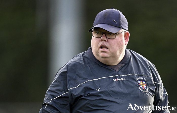 Loughrea manager Tommy Kelly before the AIB GAA Hurling All-Ireland Senior Club Championship semi-final match between Loughrea of Galway and Slaughtneil of Derry at Parnell Park in Dublin. (Photo by Seb Daly/Sportsfile)