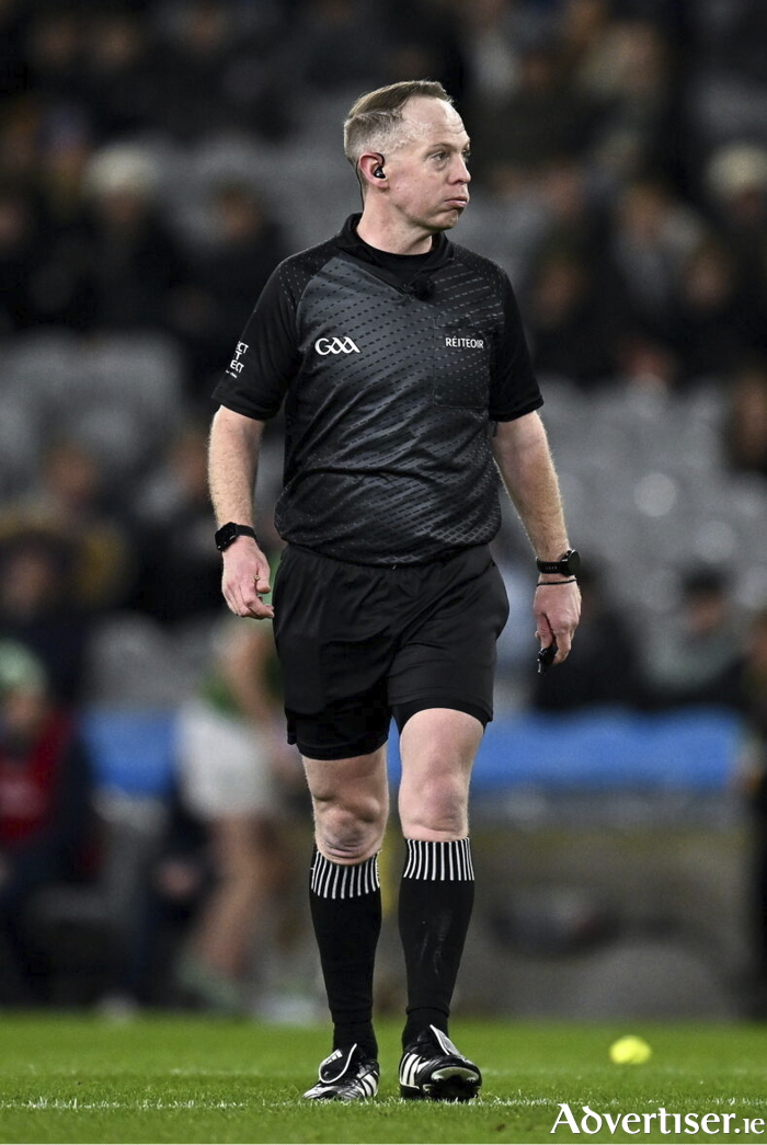 Referee Chris Mooney during the AIB Leinster GAA Hurling Senior Club Championship final match between St Martin's of Wexford and Shamrocks Ballyhale of Kilkenny at Croke Park in Dublin. (Photo by Seb Daly/Sportsfile)