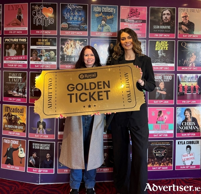 (L-R) Golden Ticket Winner, Michelle Kilcoyne, with Fiona Coyne, Marketing Manager of the TF Royal Theatre.