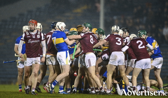 Tempers flared midway through the second half at Semple Stadium.