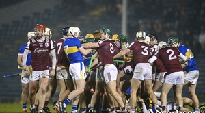 Tempers flared midway through the second half at Semple Stadium.