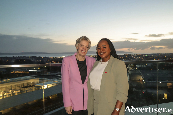 Labour leader Ivana Bacik TD with Councillor Helen Ogbu at the Radisson Red Hotel this week.