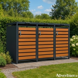 Timber effect wheelie bin store - 240l available in two bin or three bin option.