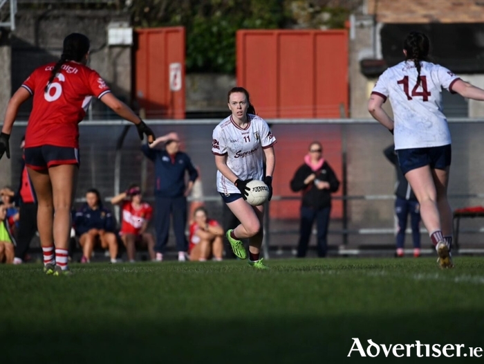 Kate Slevin in action for Galway against Cork last weekend. (Photo: Michael Gough)