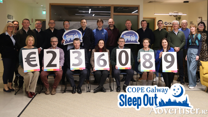 Back row (l&ndash;r): Sharon Fitzpatrick (COPE Galway), Lynia O&rsquo;Brien (COPE Galway), Pat Duggan (Davy Private Clients), Ronan Hoarty (Bank of Ireland), Cormac Kennedy (F&iacute;s &Eacute;ireann / Screen Ireland), George Alton (Moore), Barry O&rsquo;Connell (Medtronic), Colm Crowley (Lyons Links), Stephanus Meiring (Rent the Runway), Mike Stratford (Thermo King), Colm Ryan (MKO), Daniel Monaghan (KPMG), Padraic Timon (Chameleon Colour Systems), Martin O&rsquo;Connor (COPE Galway), Deirdre Walsh (COPE Galway), Sin&eacute;ad Carey (COPE Galway).