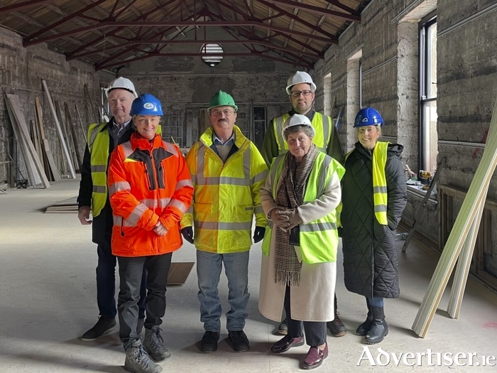 LARC Loughrea Town Hall L-R Cllr Jimmy McClearn, Mary Paula Healy, Tony Callanan, Fergal Anderson, Anna Cronin, Donna Reidy-Maguire