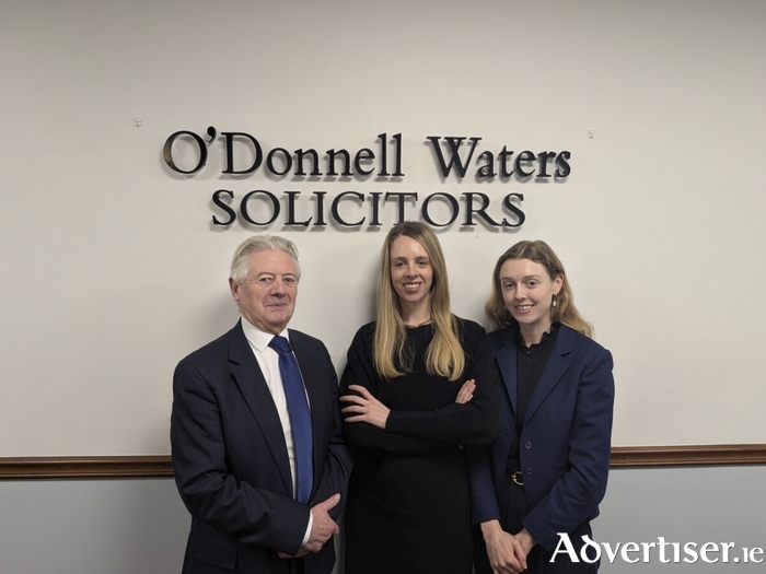 Gerard O&rsquo;Donnell, Isabelle O&rsquo;Donnell and Esther O&rsquo;Donnell at the offices of O&rsquo;Donnell Waters Solicitors LLP, Merchants Road, Galway