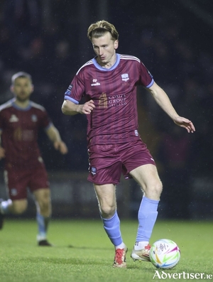 Galway United&rsquo;s David Hurley in action from the game against Drogheda United in the SSE Airtricity FAI Men&rsquo;s Premier Division at Eamonn Deacy Park on Friday night. (Photo: Mike Shaughnessy)