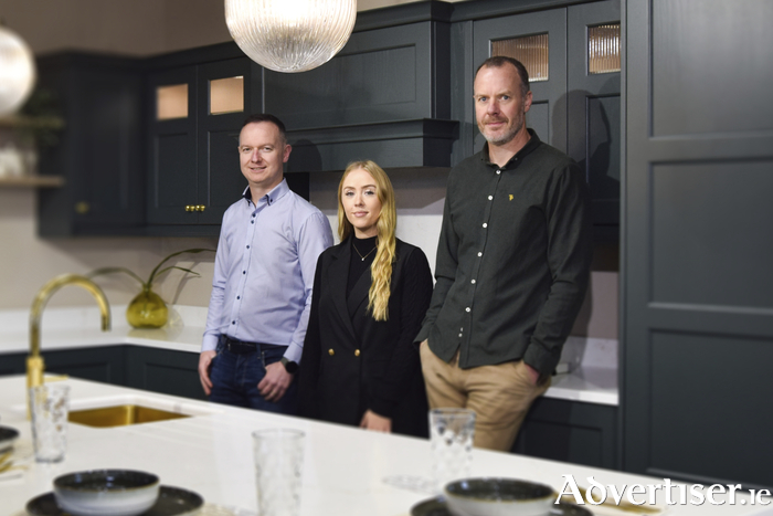 Joe, Meadhbh and Brendan, of Cherrymore's Oranmore design team.