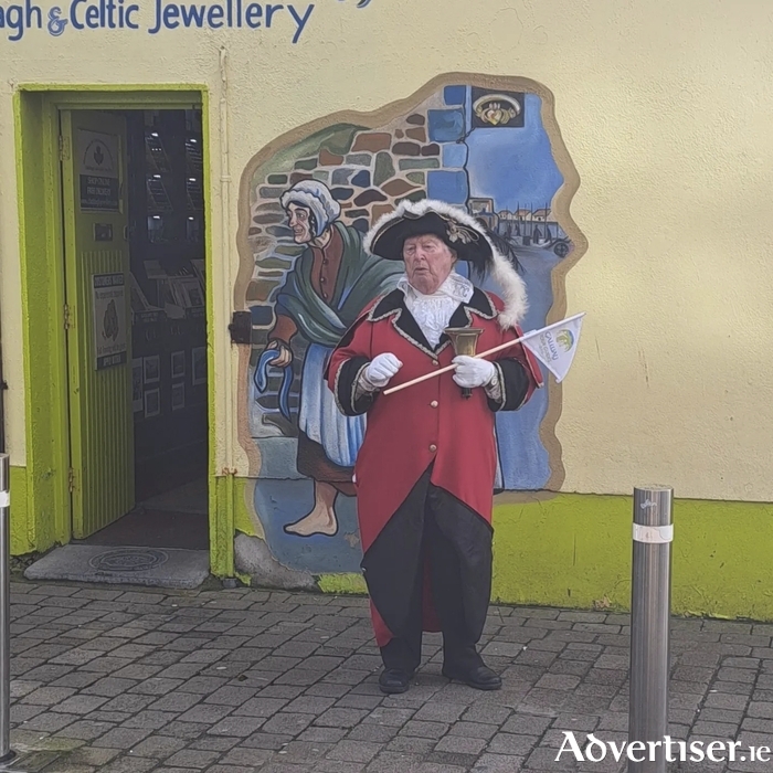 Galway Town Crier Liam Silke is among the tour guides taking part in Saturday's Scavenger Hunt Tourist Trail.