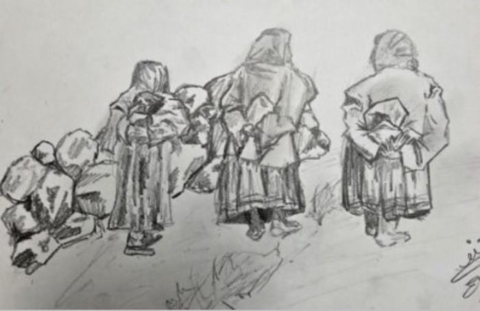 An Chathair agus Coill Rua (Picti&uacute;r le &Eacute;abha-Mae Riggott).