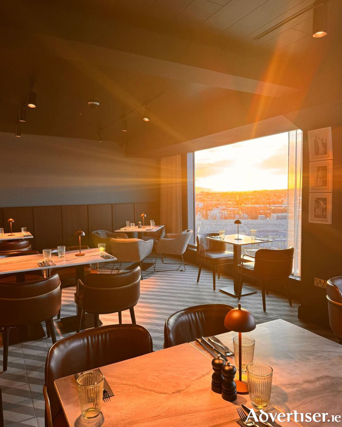 Sunset at Lena&rsquo;s Rooftop Bar & Restaurant.