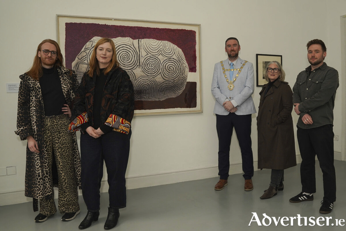 Pictured at the launch of Gallery Lates from left to right are Padraig Regan, Writer and Poet; Megs Morely, Curator/Director of Galway Arts Centre; Mayor of the City of Galway, Cllr Mike Cubard; Galway City NTE Advisor, Kate Howard; Tom McLean, Assistant Curator, Galway Arts Centre.