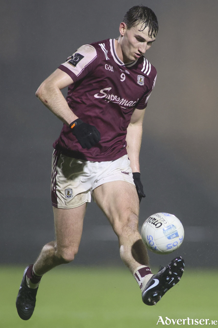Matthew Tierney in action from the Allianz National Football League game against Roscommon in Pearse Stadium. 
