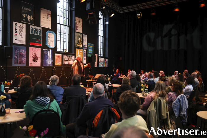 The irrepressible James Harrold, former Galway arts officer, addressing C&uacute;irt last year Photo: Emilija Jefremova
