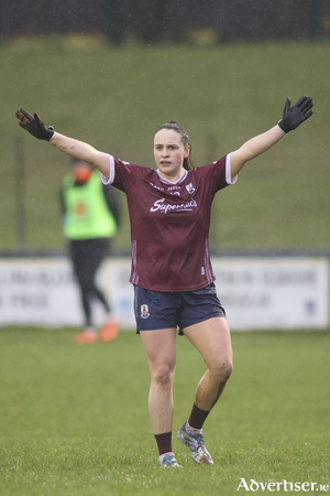 Galway&rsquo;s Andrea Trill scored a goal against Armagh in the Lidl National Football League game at Duggan Park, Ballinasloe in February. 
(Photo: Mike Shaughnessy)