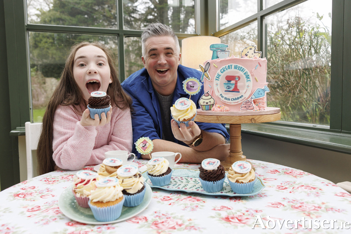 Saoirse from Co. Claire is pictured with Great Irish Bake Ambassador Donal Skehan to launch the Great Irish Bake in support of Children&rsquo;s Health Foundation at Howth Castle. Picture Andres Poveda