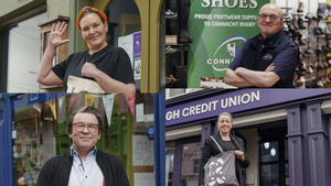 Top left Jess Murphy - Kai Restaurant Top Right Rochie Tynan - Logues Shoes Bottom left: Vinny Browne - Charlie Byrnes Bottom right: Lisa Stewart - Claddagh Credit Union