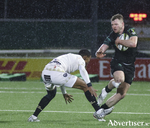 Connacht&rsquo;s Cathal Forde and Sharks' Hakeem Kunene. (Photo: Mike Shaughnessy)