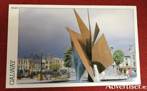 A 1980s postcard of the fountain in full flow. [Image: Galway City Museum]