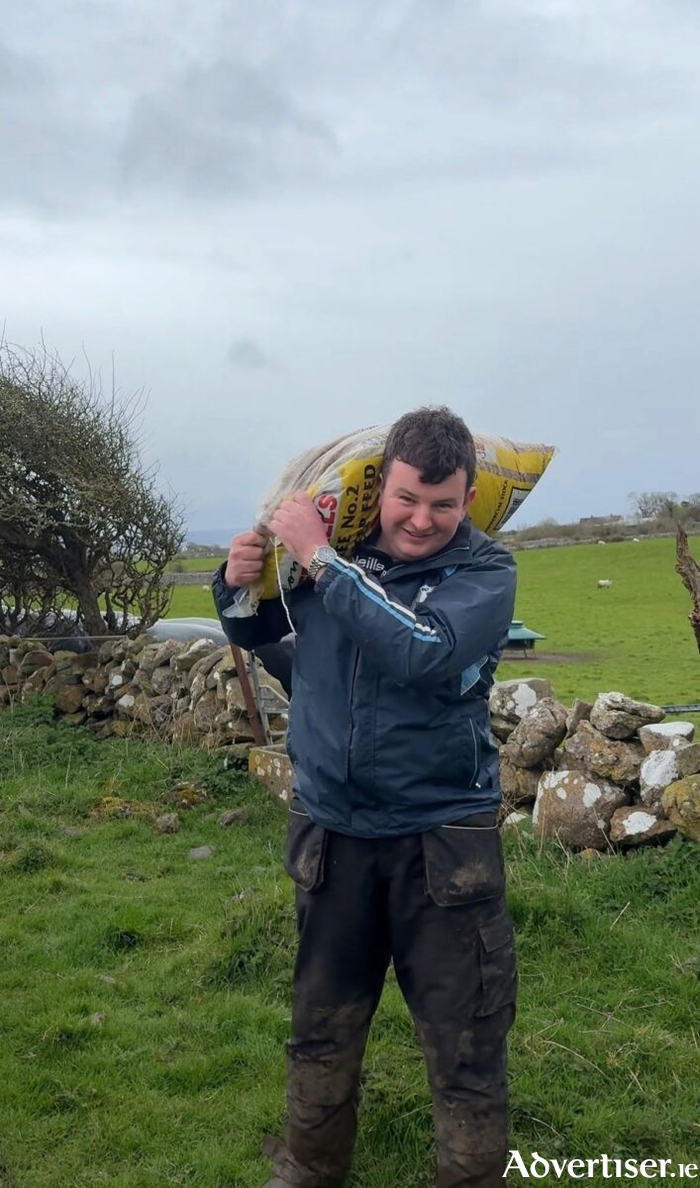 Cillian Keane on a family farm in Oranmore. 