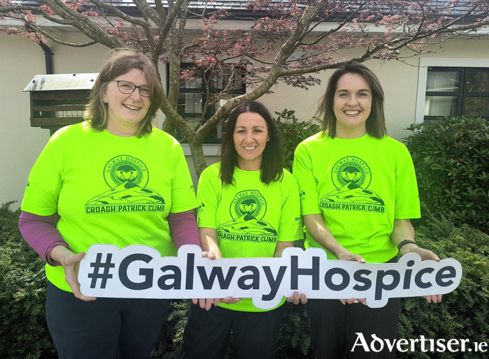 Sponsored by Revive Active, the Galway Hospice Croagh Patrick Climb takes place on Saturday June 20. Pictured launching the climb are Sabine Rybak, Galway Hospice Homecare clinical nurse specialist, Siobhan O'Sullivan, Galway Hospice Fundraising, and Triona McDonald, Revive Active head of marketing, Ireland. To register or learn more, visit galwayhospice.ie/climb, email fundraising@galwayhospice.ie&nbsp;or call Galway Hospice Fundraising on 091 770868.
