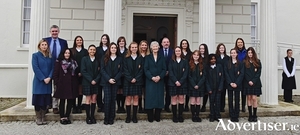 The Council, and teachers Brian Fogarty, Maura Kelly and Carol Dunleavy, with President Catherine Connolly and Minister of State, Jerry Buttimer. 