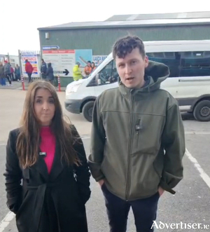 Orla Nugent with Paul Lawless TD at Galway Docks