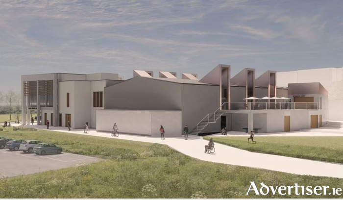 Rear elevation of proposed Renmore community centre. It will include a cafe, sports hall, meeting rooms, viewing deck and EV charging points