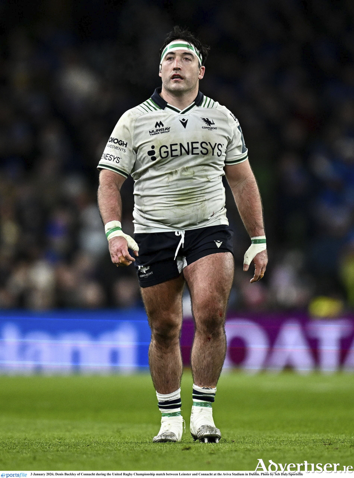 Denis Buckley during the URC match against Leinster at the Aviva Stadium. (Photo by Seb Daly/Sportsfile)