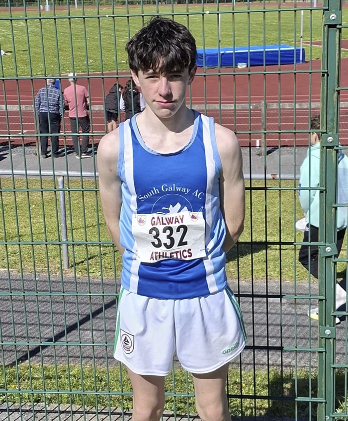Donal Coyle, South Galway U16 champion 800m +1500m.