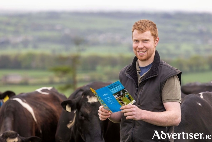 Ross Crowe with the SunSmart for Farmers leaflet, which will be distributed by Bord Bia auditors this summer at part of the HSE and Healthy Ireland's annual SunSmart awareness campaign.