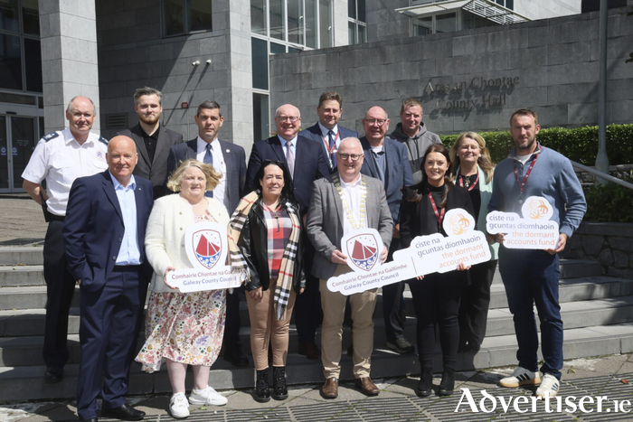 Pictured at &Aacute;ras an Chontae for the launch of a new fire safety awareness campaign aimed at improving safety for people living in caravans and mobile homes on halting sites across County Galway are representatives from Galway County Council, Galway Fire & Rescue Service, Traveller representative organisations, and Colas. Credit Mike Shaughnessy.
