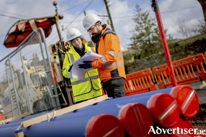 Uisce Eireann engineers on site