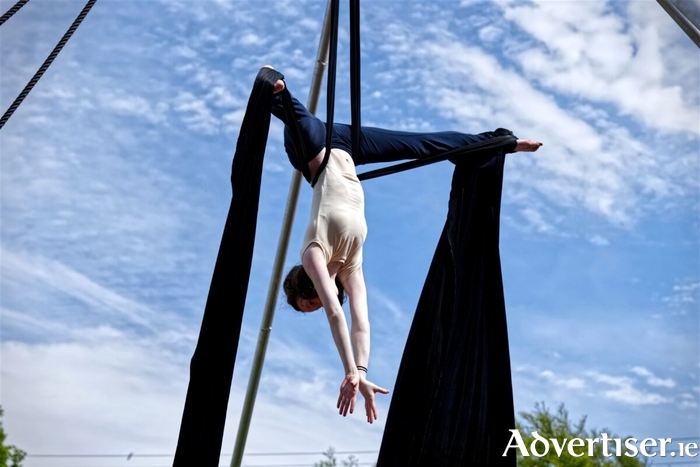 Circus performer at the Claddagh Photo: Mateja Backo