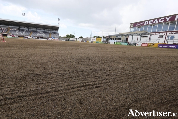 On-going work at Eamonn Deacy Park, Terryland home of Galway United FC. (Photo: Mike Shaughnessy)