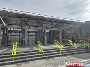 The new, southern entrance to Ceannt Station is still under construction