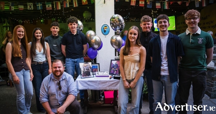 Left to right: Ava Egan, Clodagh Kennedy, Rory Fitzgerald, John Elwood, Killian Shannon, Tara Boyle, Diarmuid Slattery, Conall D&rsquo;ary, Kieran Breannan.
