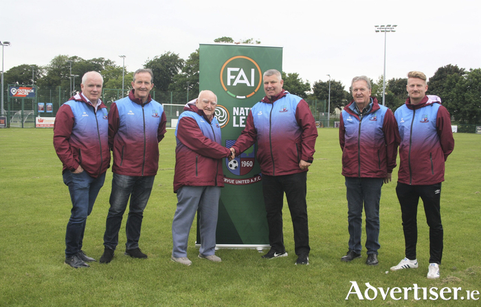 Terry Flaherty (Club Director), Ollie Neary, Declan McDonnell (Chairman of Board), Brendan O'Connor, Peter Long (Club Director) and Paul Sinnott.