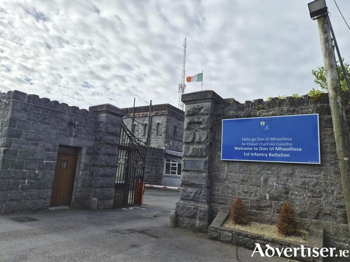 The main entrance to Renmore Barracks will be moved forward to the railway bridge.