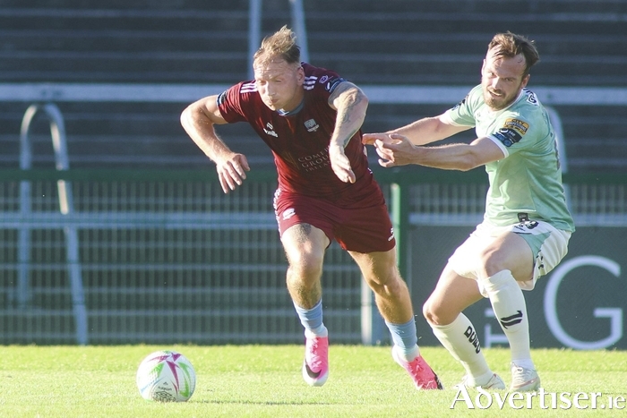 Stephen Walsh in action against Derry at Pearse Stadium last Friday. (Photo: Mike Shaughnessy)